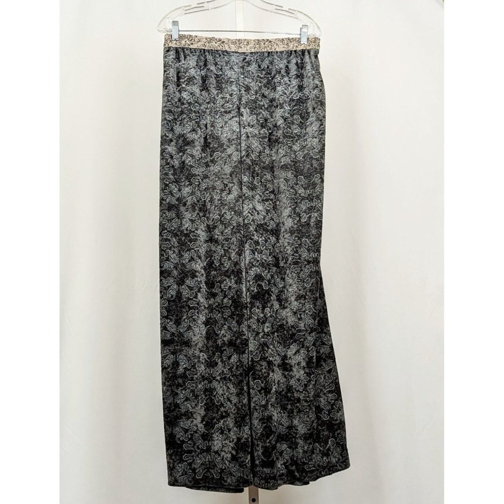 Donna Jessica Pants Gray Floral Print Lagenlook Art to Wear Women's Size 2 L - Picture 4 of 5